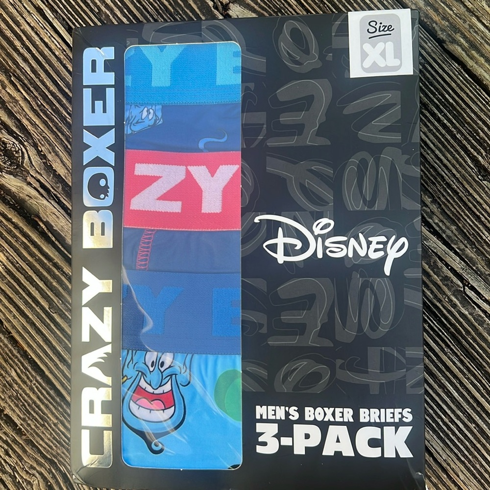 Crazy Boxer - NWT - Disney Aladdin’s Genie Men’s 3-pack boxer briefs